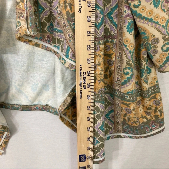 New Cato Multi Color Open Front Boho Soft Stretch Knit Cardigan size 22/24W - Picture 8 of 10